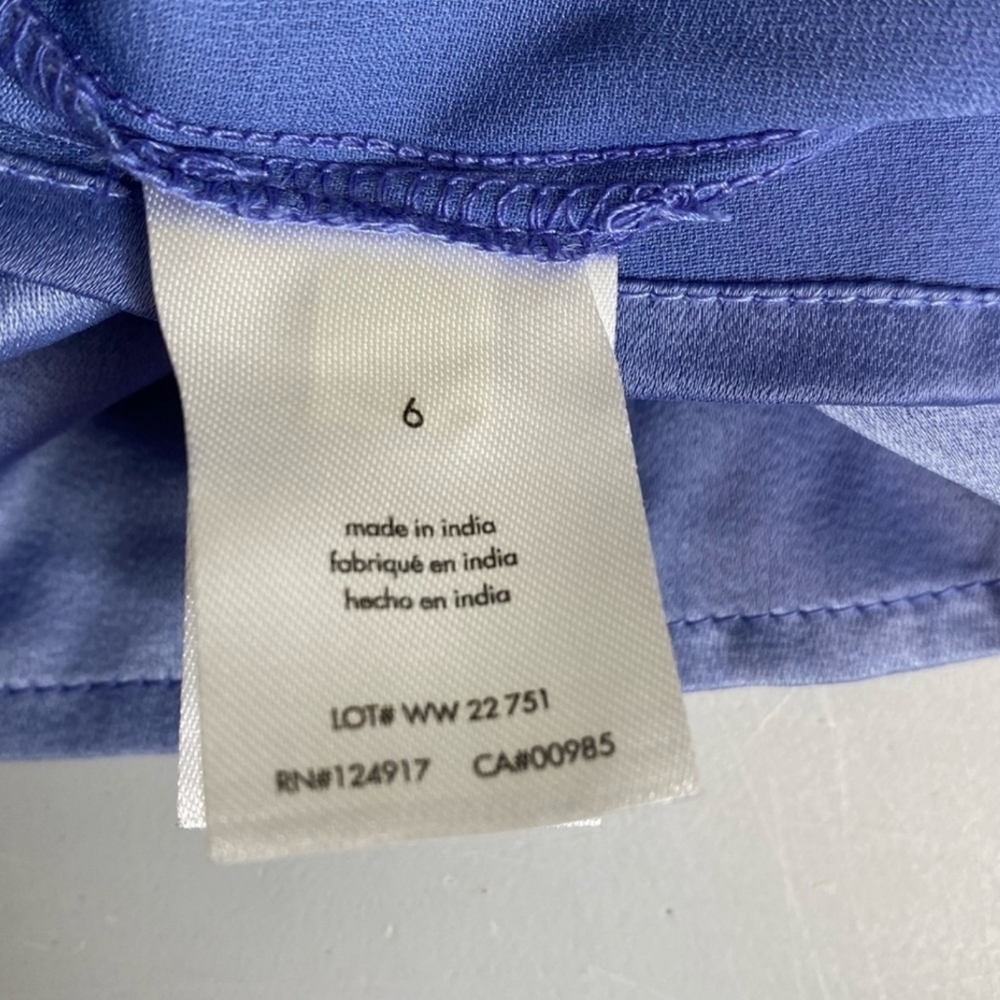 NWT WeWoreWhat Revolve  Slate blue satin charmeus cowl midi dress size 6 - Picture 6 of 11